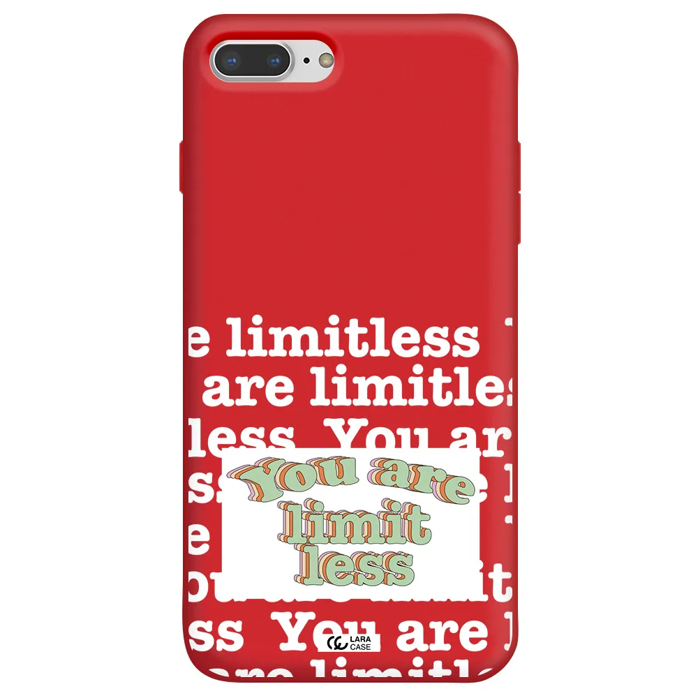 Limitless Apple iPhone 8 plus Silicone Imperial Red Case