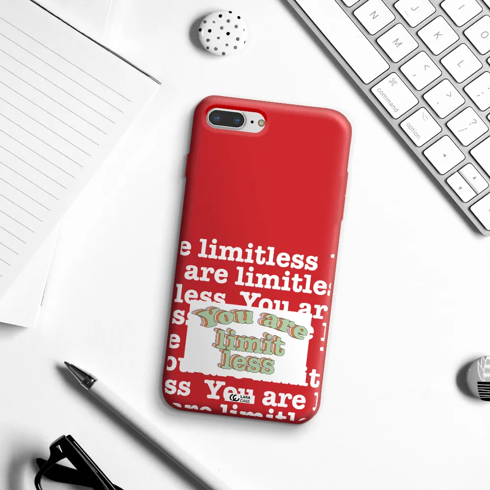 Limitless Apple iPhone 8 plus Silicone Imperial Red Case
