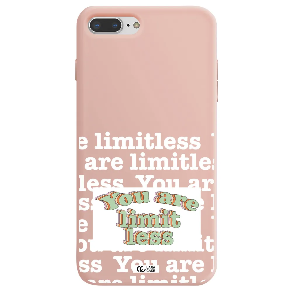 Limitless Apple iPhone 8 plus Silicone pastel pink Case