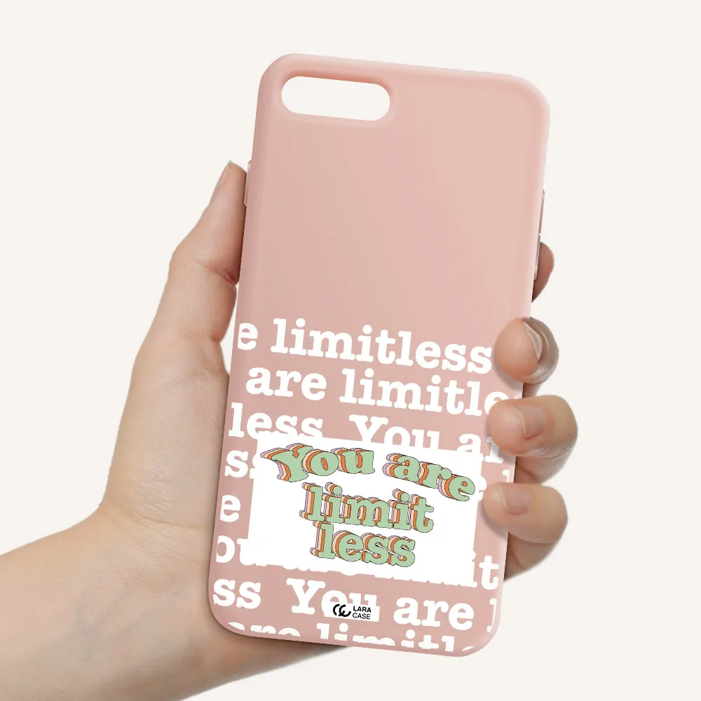 Limitless Apple iPhone 8 plus Silicone pastel pink Case