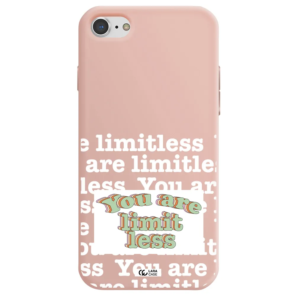 Limitless Apple iPhone 8 Silicone pastel pink Case