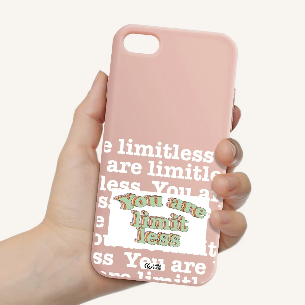 Limitless Apple iPhone 8 Silicone pastel pink Case