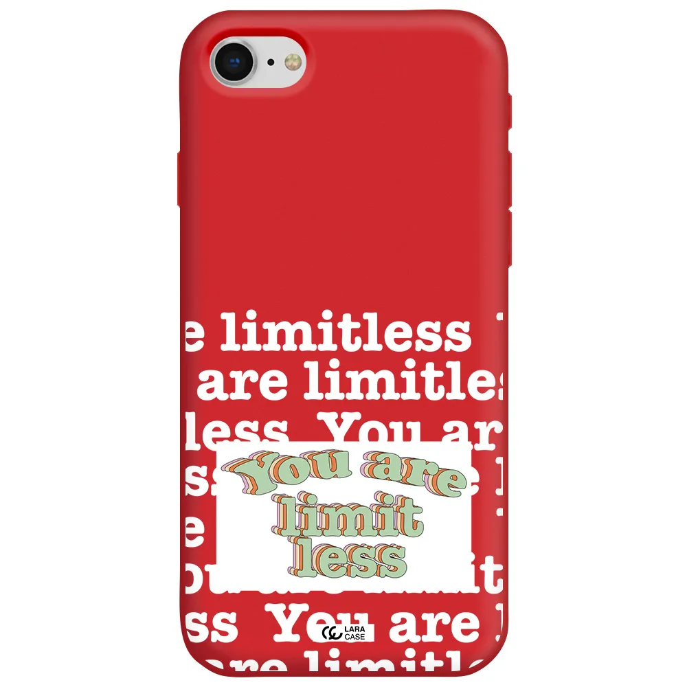 Limitless Apple iPhone se 2020 Silicone Imperial Red Case