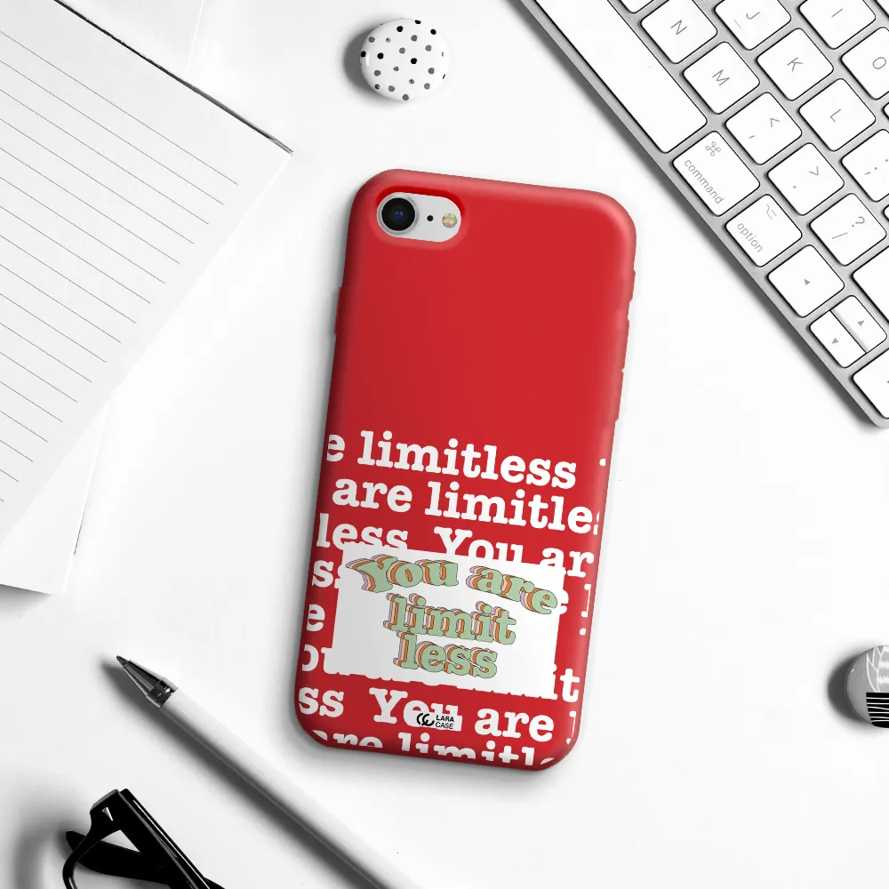 Limitless Apple iPhone se 2020 Silicone Imperial Red Case