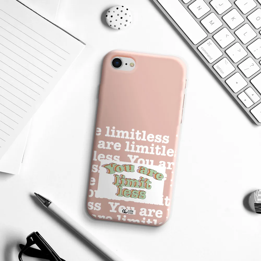 Limitless Apple iPhone se 2020 Silicone pastel pink Case