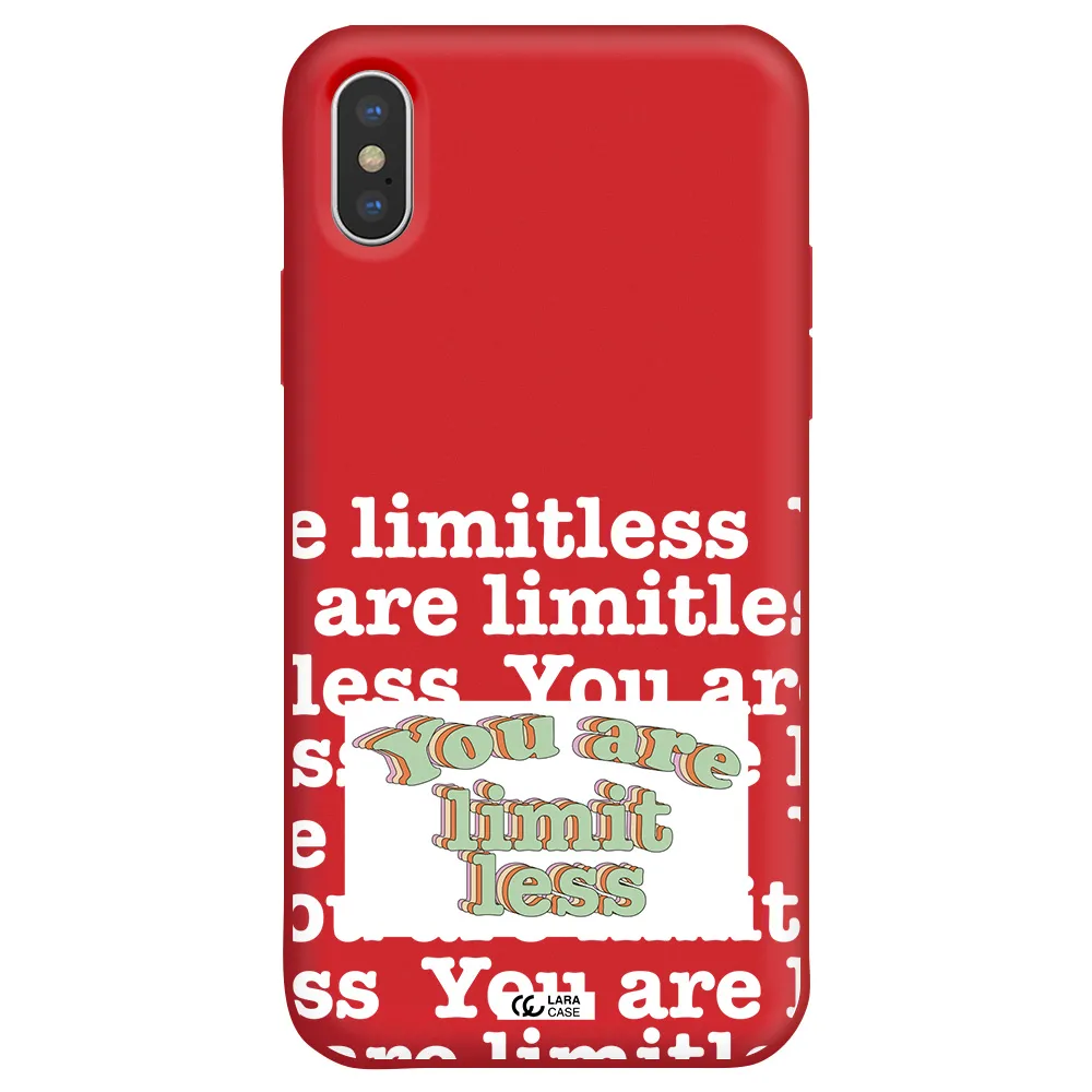 Limitless Apple iPhone X Silicone Imperial Red Case