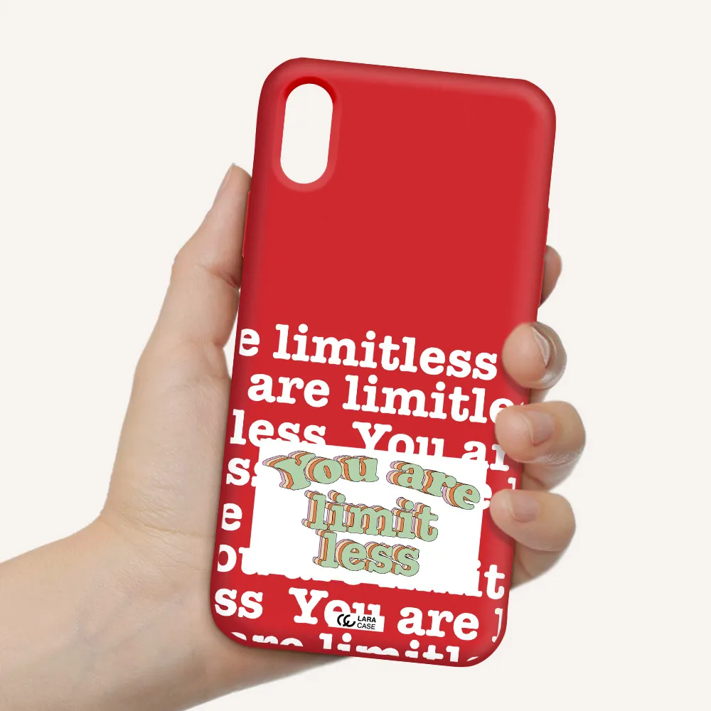 Limitless Apple iPhone X Silicone Imperial Red Case