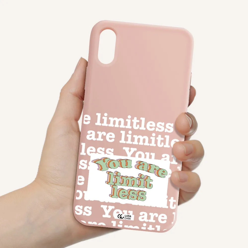 Limitless Apple iPhone X Silicone pastel pink Case