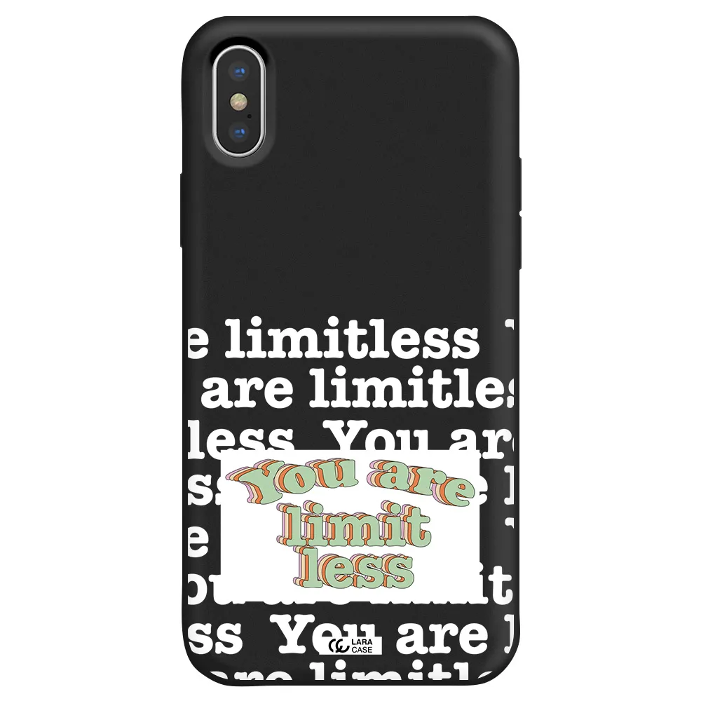 Limitless Apple iPhone XS Silicone black Case
