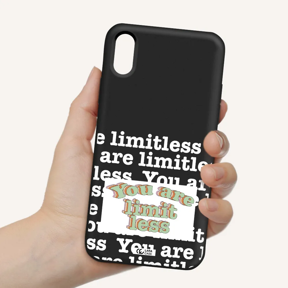 Limitless Apple iPhone XS Silicone black Case
