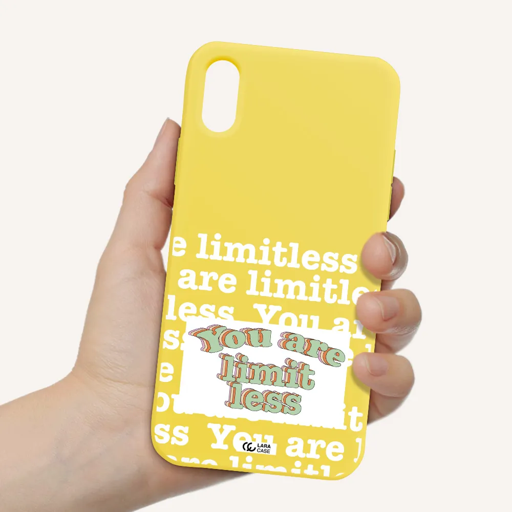 Limitless Apple iPhone XS Silicone canary yellow Case