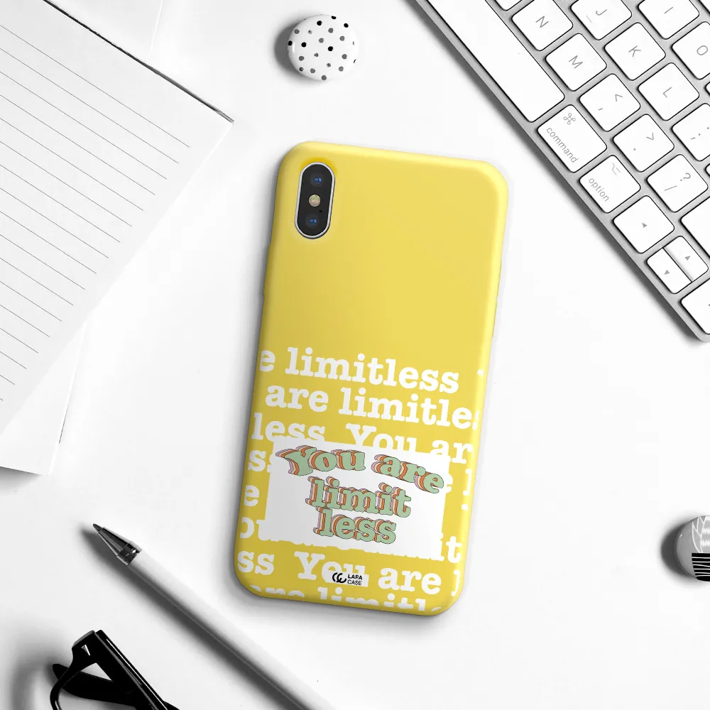 Limitless Apple iPhone XS Silicone canary yellow Case