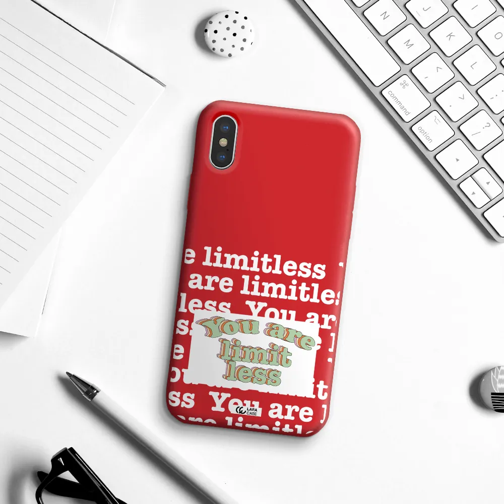 Limitless Apple iPhone XS Silicone Imperial Red Case