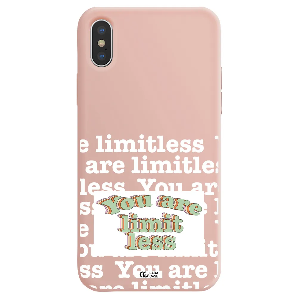 Limitless Apple iPhone XS Silicone pastel pink Case