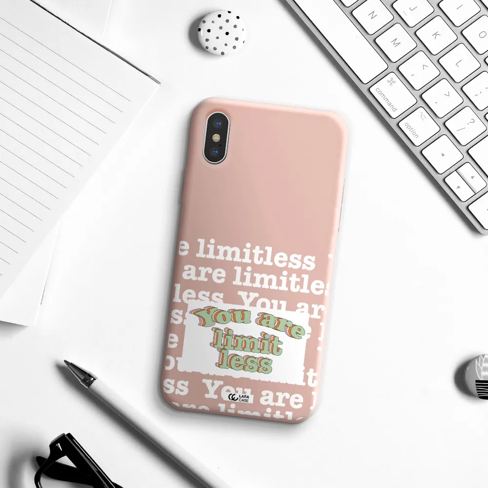 Limitless Apple iPhone XS Silicone pastel pink Case