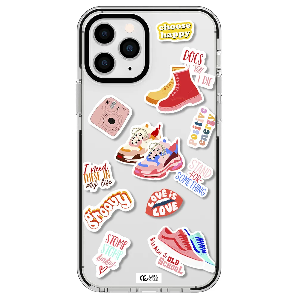 Positive Energy Apple iPhone 11 pro max impact black border Case