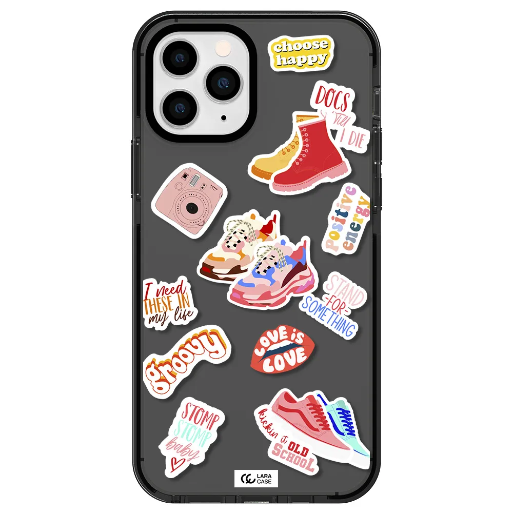 Positive Energy Apple iPhone 11 pro max impact Smoke Black Case