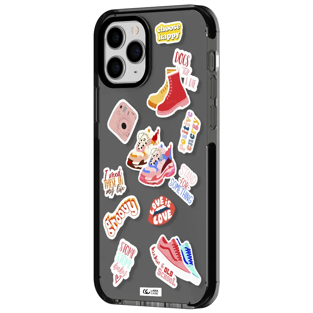 Positive Energy Apple iPhone 11 pro max impact Smoke Black Case