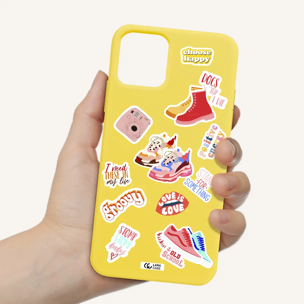 Positive Energy Apple iPhone 11 pro max Silicone canary yellow Case