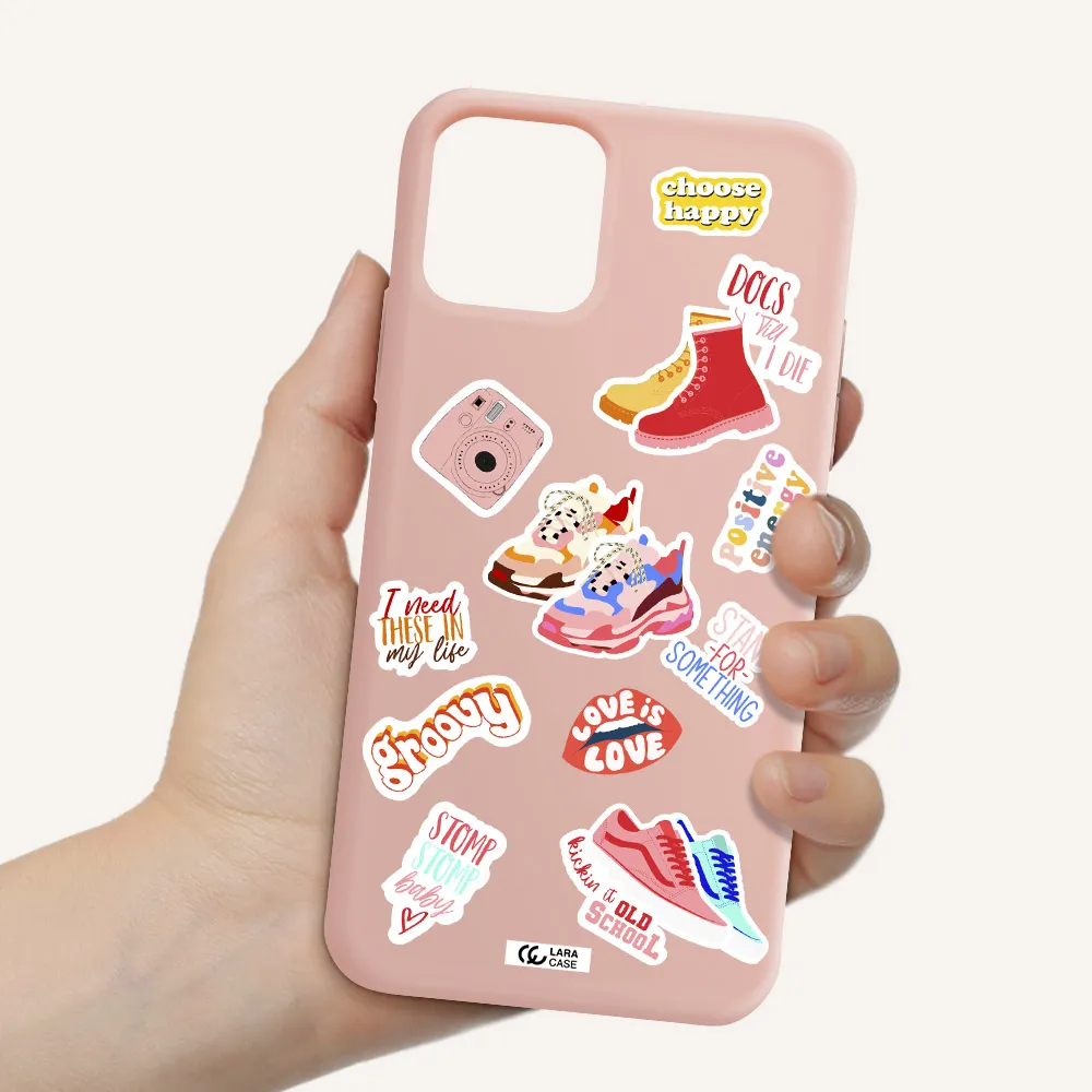 Positive Energy Apple iPhone 11 pro Silicone pastel pink Case