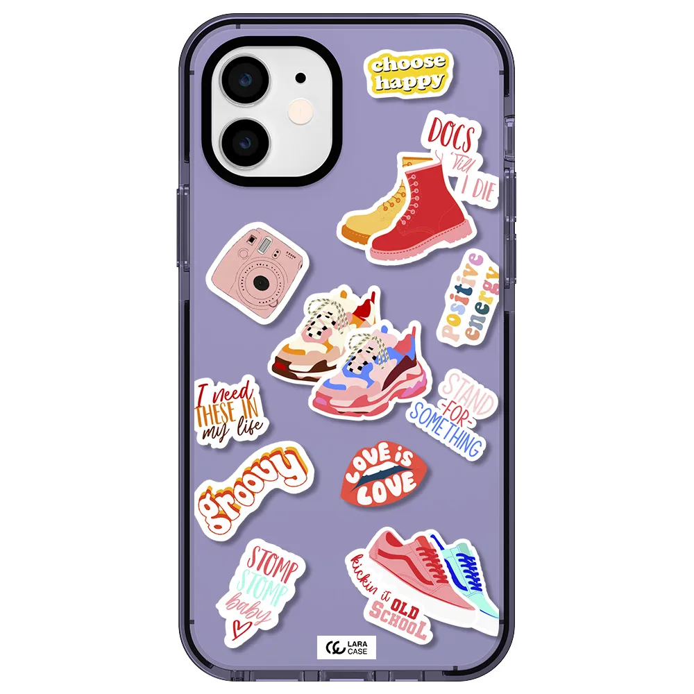 Positive Energy Apple iPhone 12 impact Lilac Case