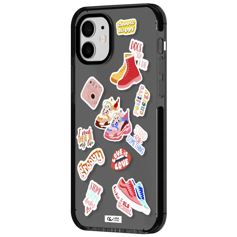 Positive Energy Apple iPhone 12 impact Smoke Black Case