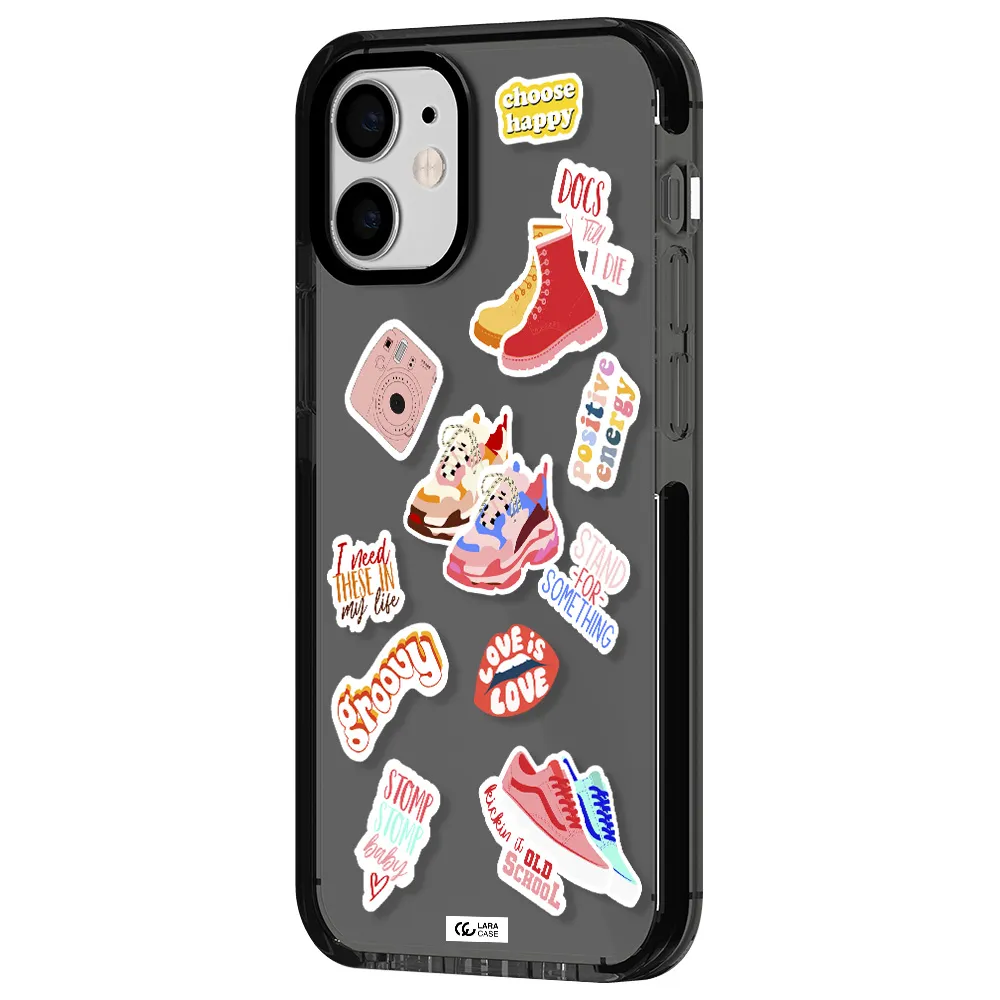 Positive Energy Apple iPhone 12 mini impact Smoke Black Case