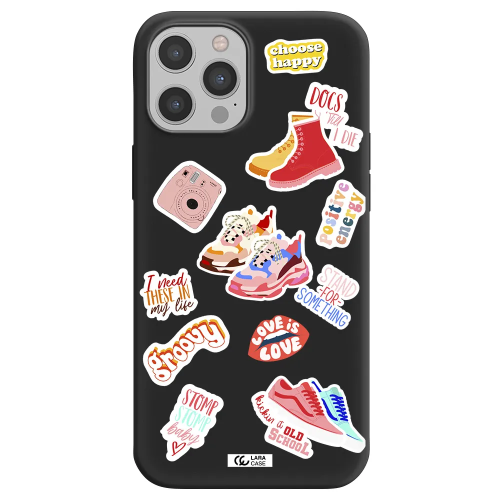 Positive Energy Apple iPhone 12 pro max Silicone black Case