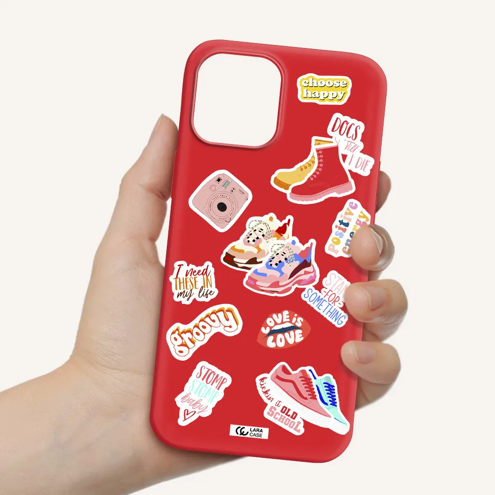 Positive Energy Apple iPhone 12 pro max Silicone Imperial Red Case