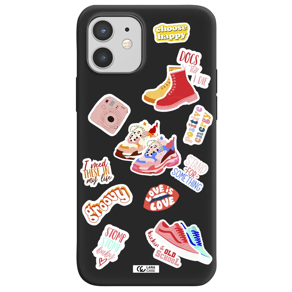 Positive Energy Apple iPhone 12 Silicone black Case