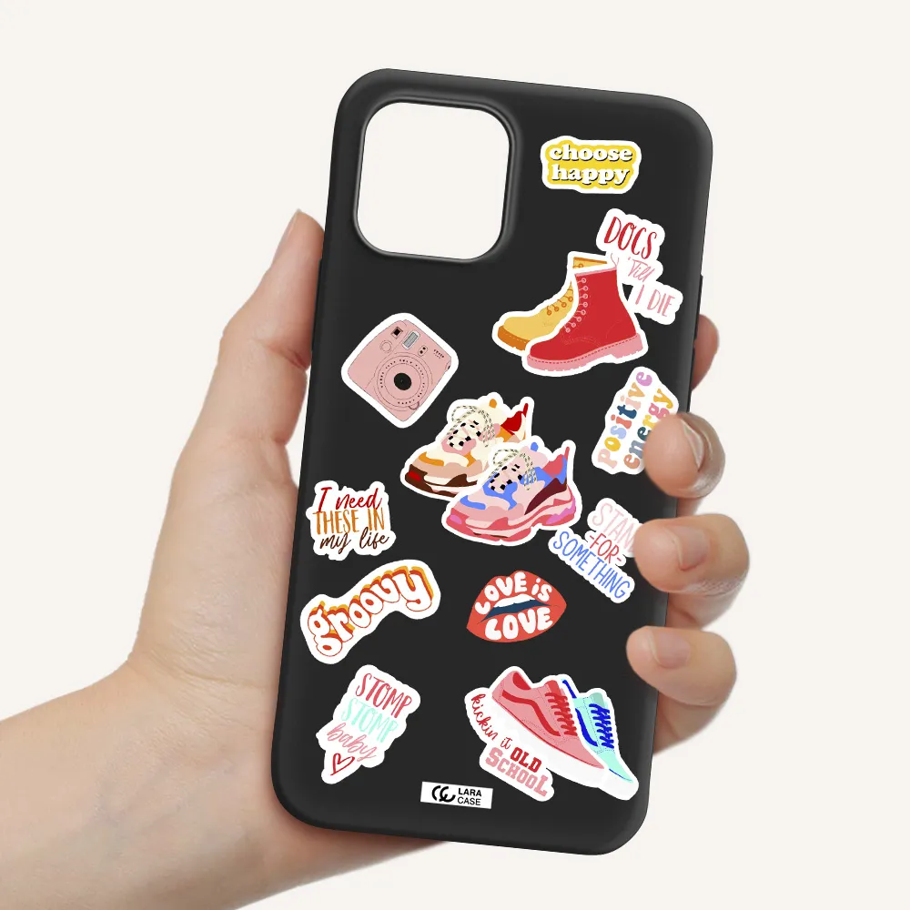 Positive Energy Apple iPhone 12 Silicone black Case