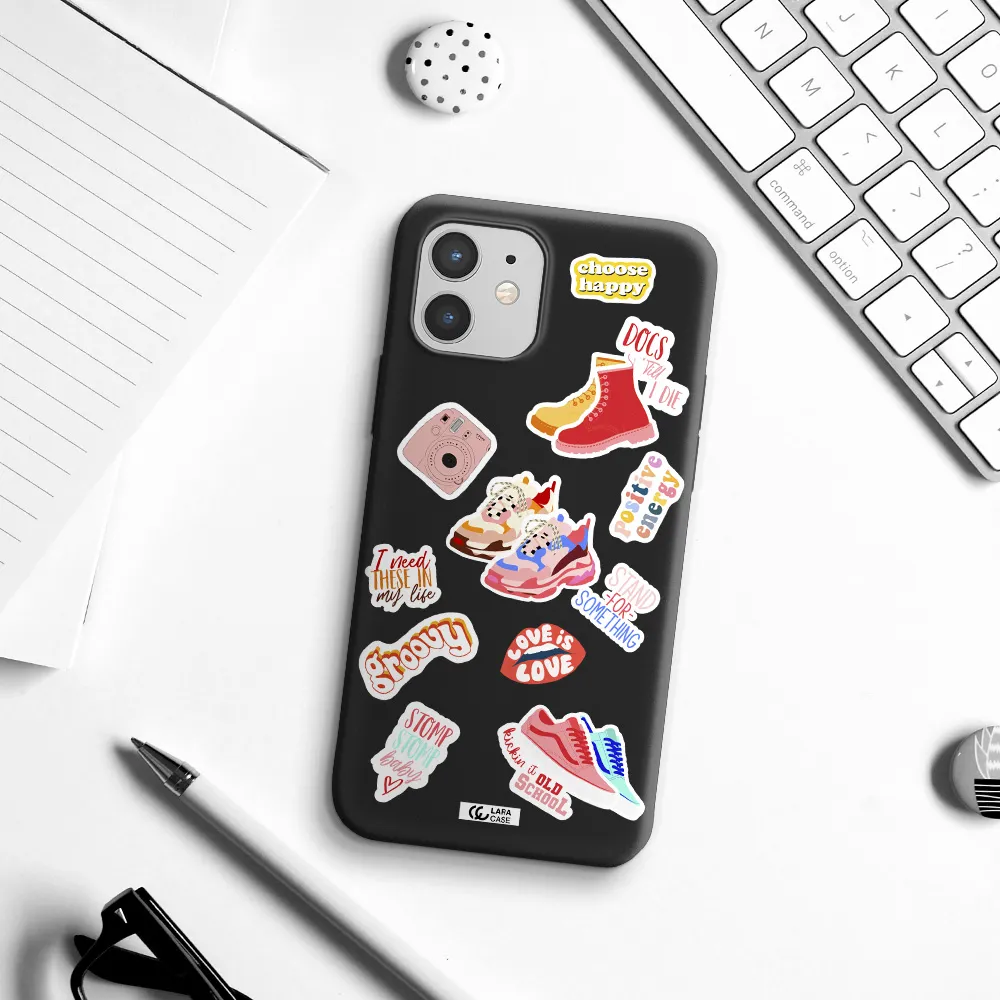 Positive Energy Apple iPhone 12 Silicone black Case