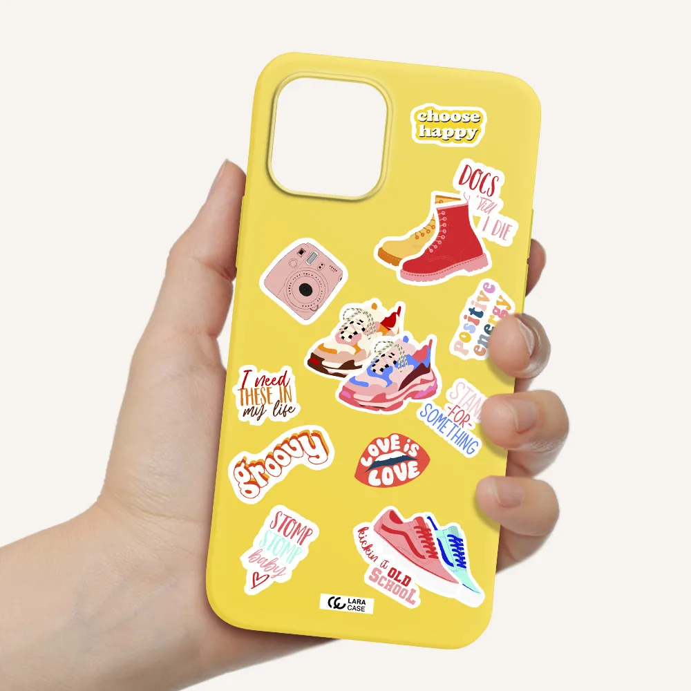 Positive Energy Apple iPhone 12 Silicone canary yellow Case