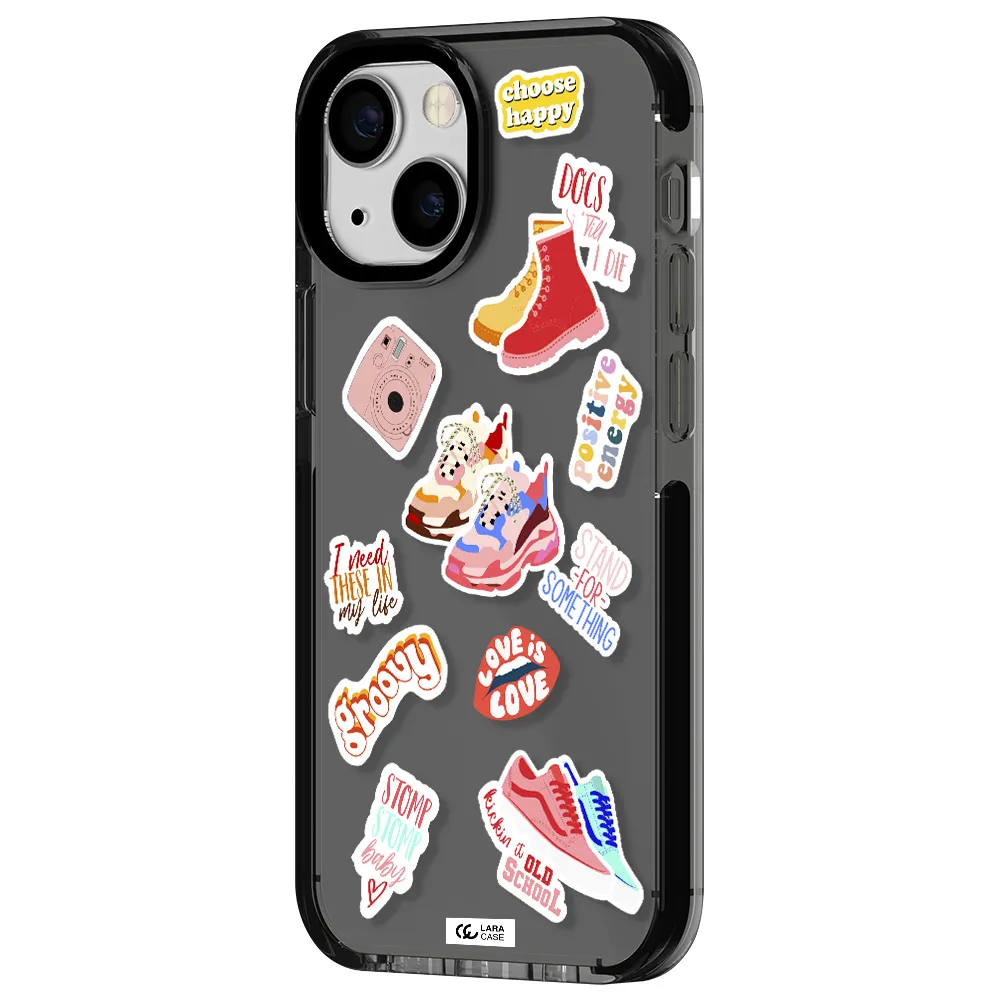 Positive Energy Apple iPhone 13 mini impact Smoke Black Case