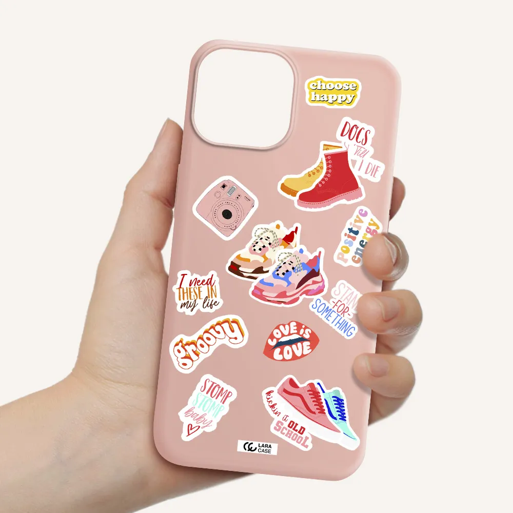 Positive Energy Apple iPhone 13 mini Silicone pastel pink Case