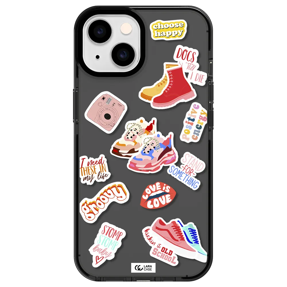 Positive Energy Apple iPhone 14 impact Smoke Black Case