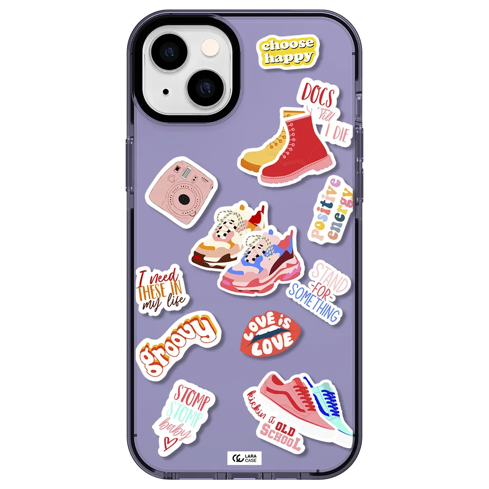 Positive Energy Apple iPhone 14 plus impact Lilac Case