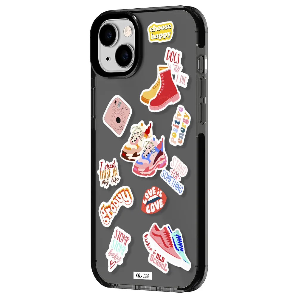 Positive Energy Apple iPhone 14 plus impact Smoke Black Case