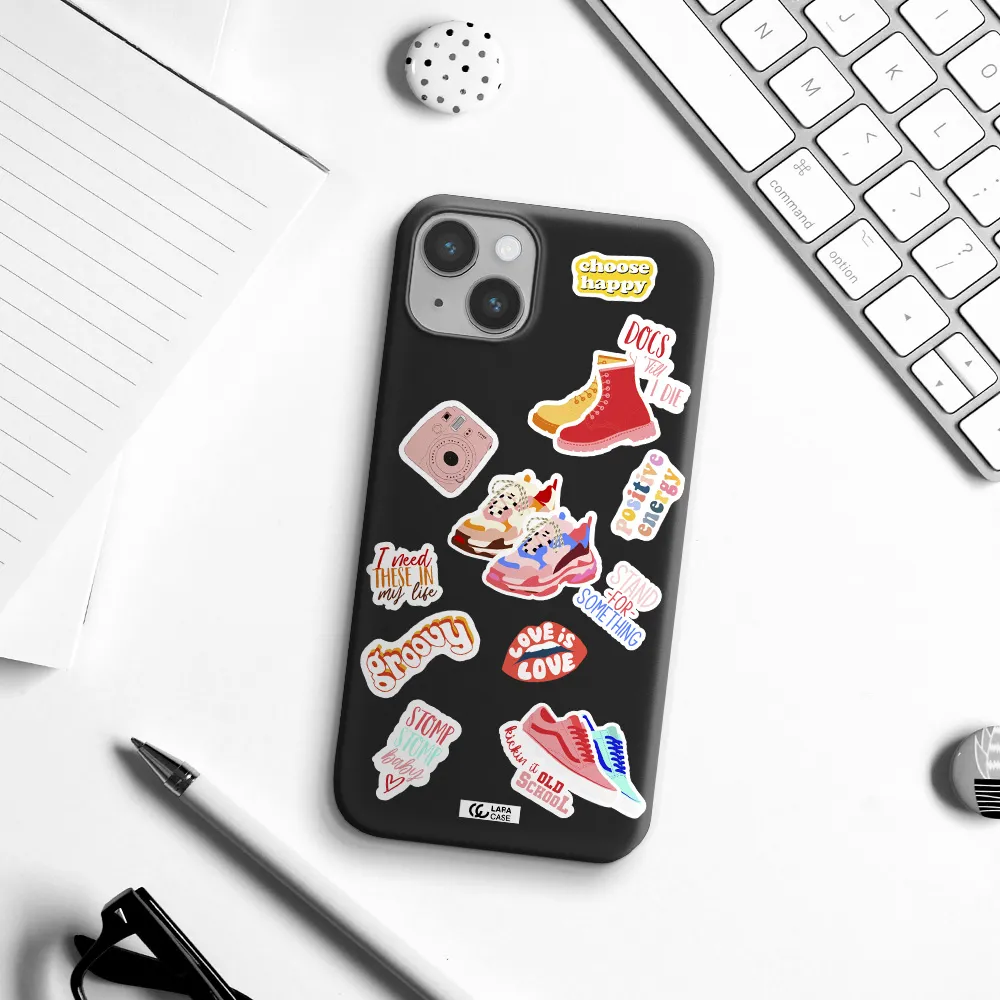 Positive Energy Apple iPhone 14 plus Silicone black Case