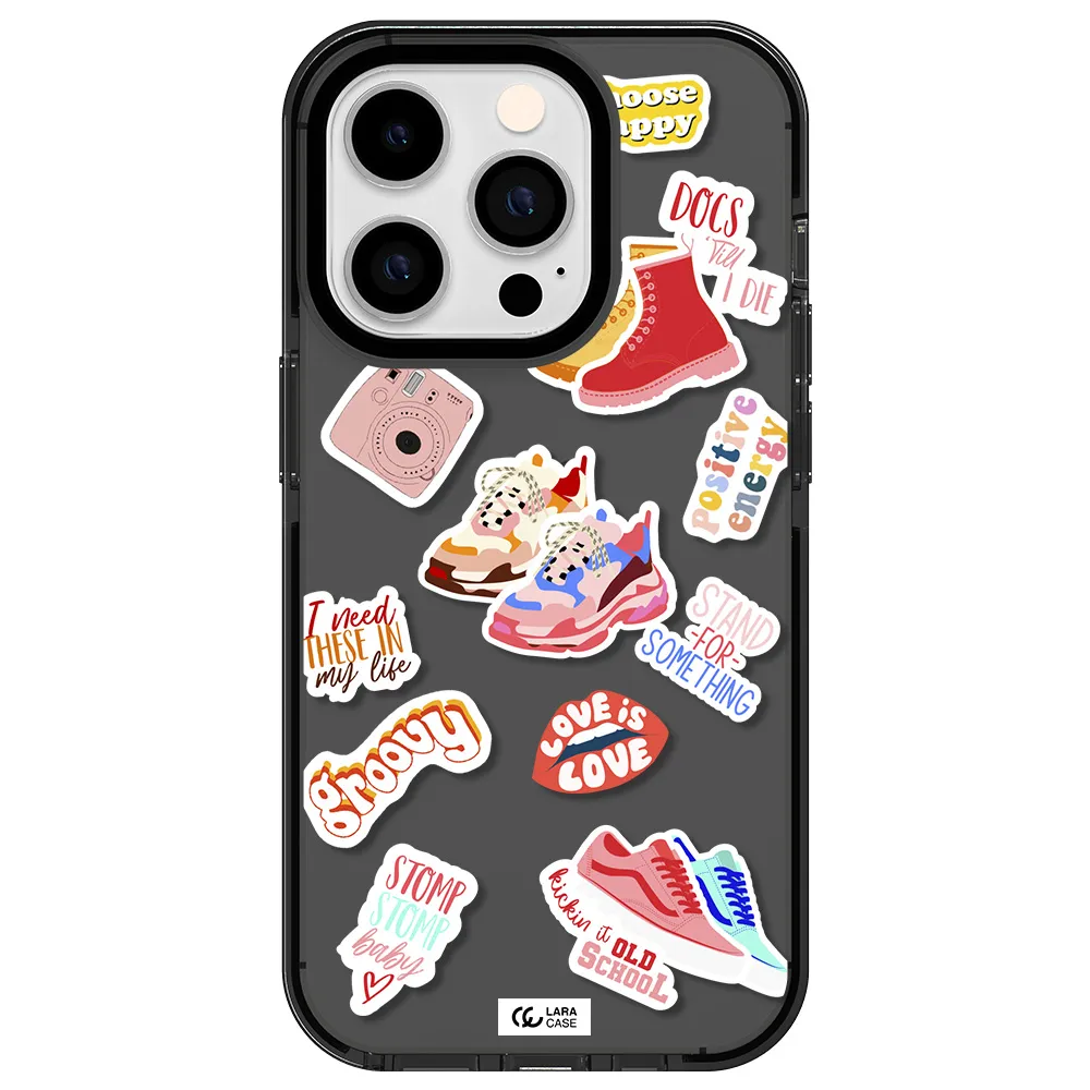 Positive Energy Apple iPhone 14 pro impact Smoke Black Case