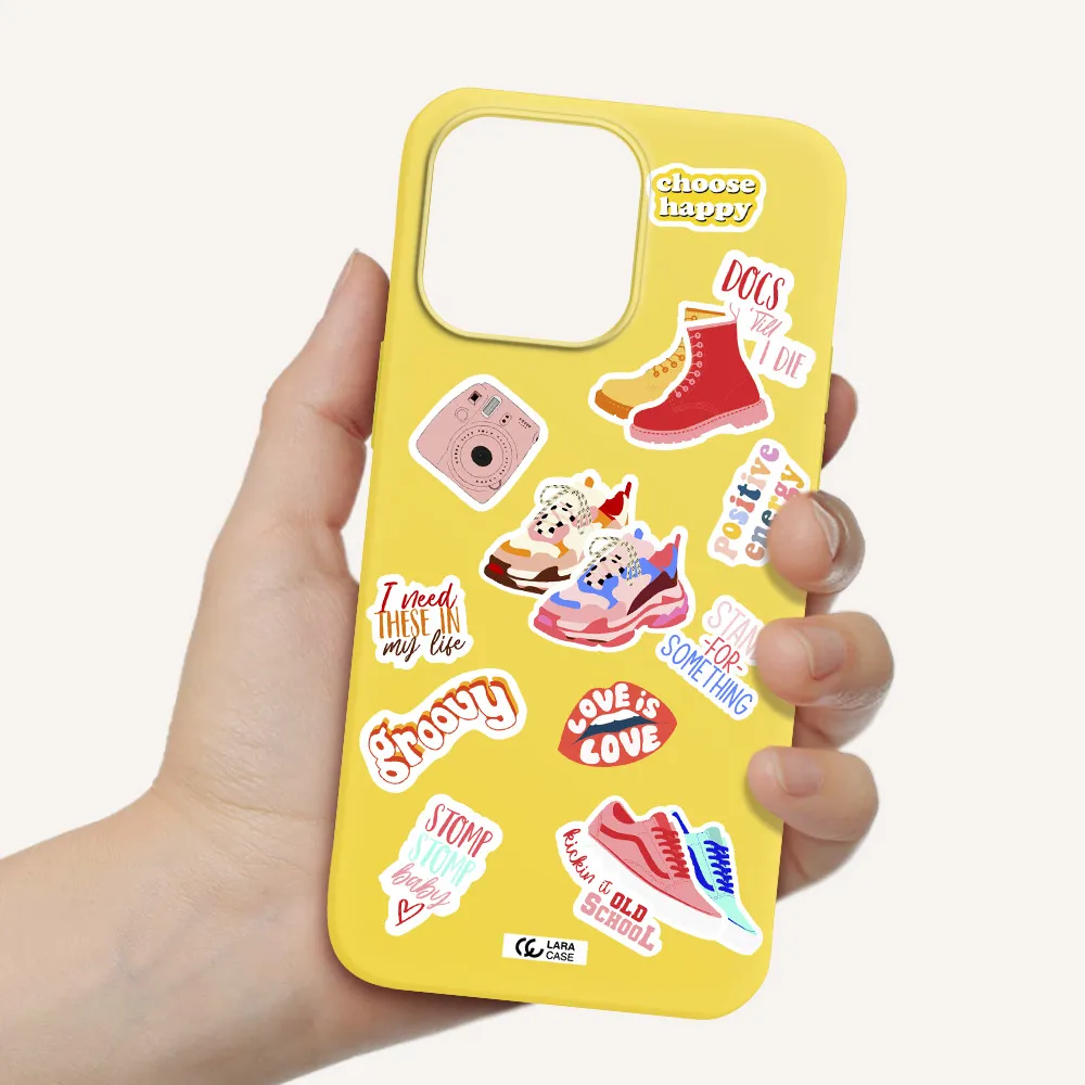 Positive Energy Apple iPhone 14 pro max Silicone canary yellow Case