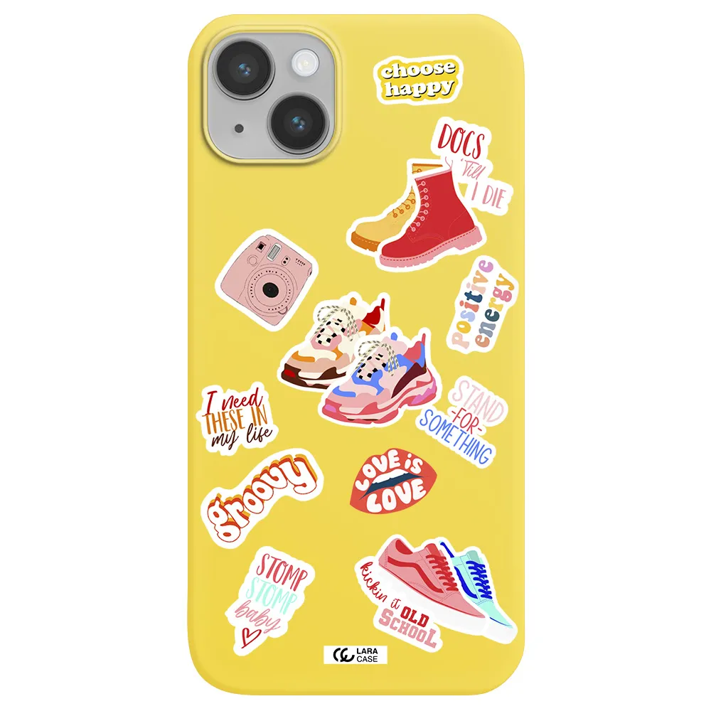 Positive Energy Apple iPhone 14 Silicone canary yellow Case