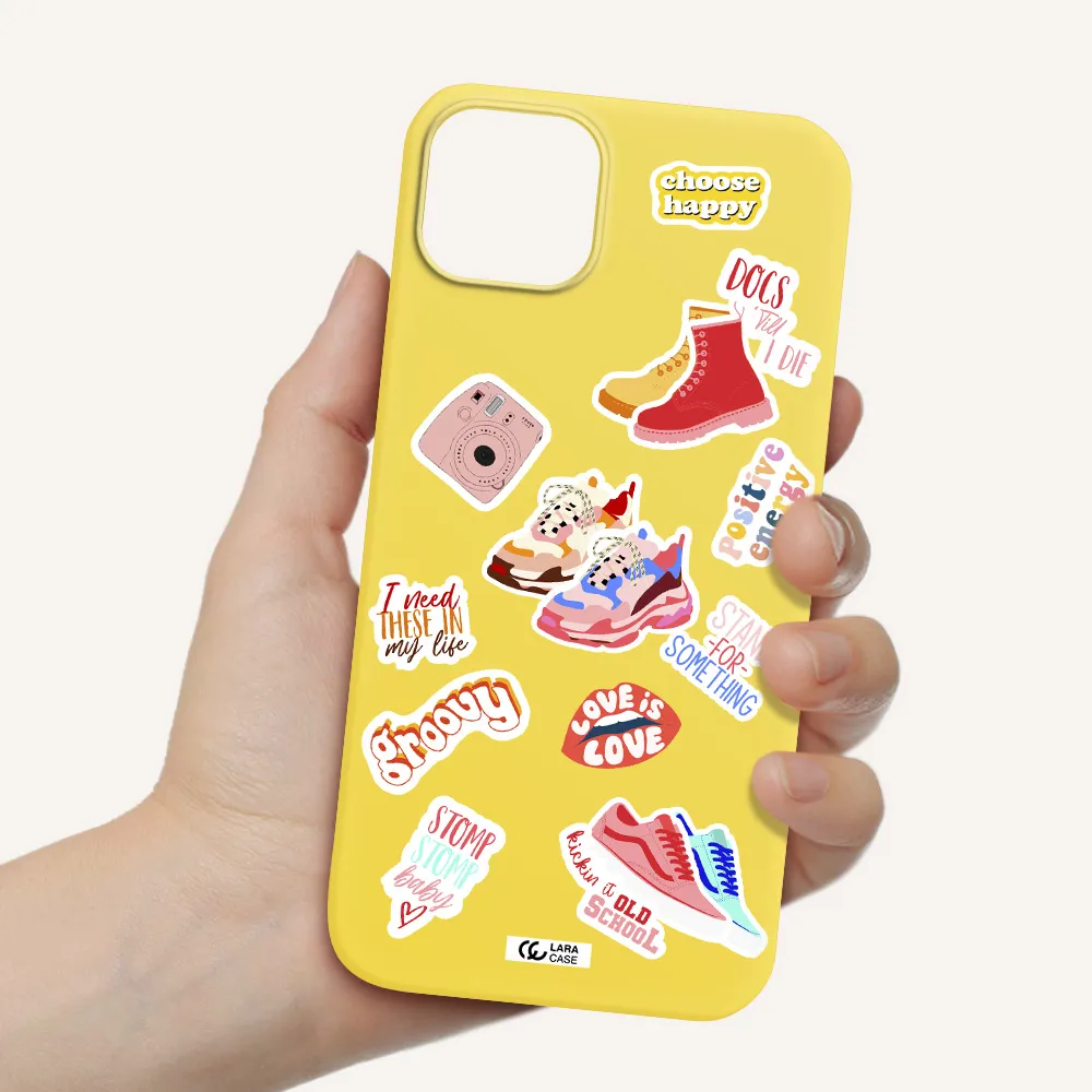 Positive Energy Apple iPhone 14 Silicone canary yellow Case