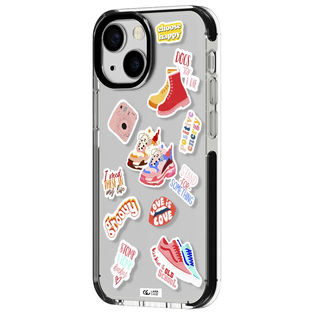 Positive Energy Apple iPhone 15 impact black border Case