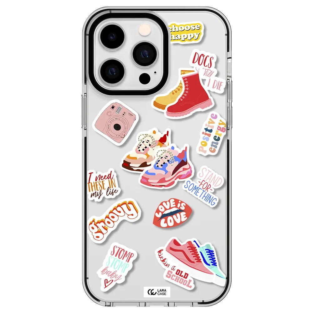 Positive Energy Apple iPhone 15 Pro impact black border Case