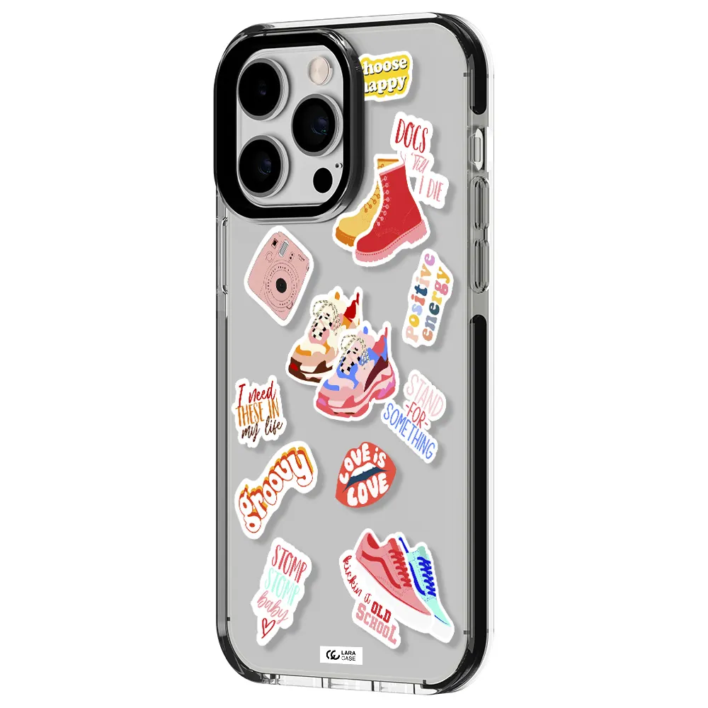 Positive Energy Apple iPhone 15 Pro impact black border Case