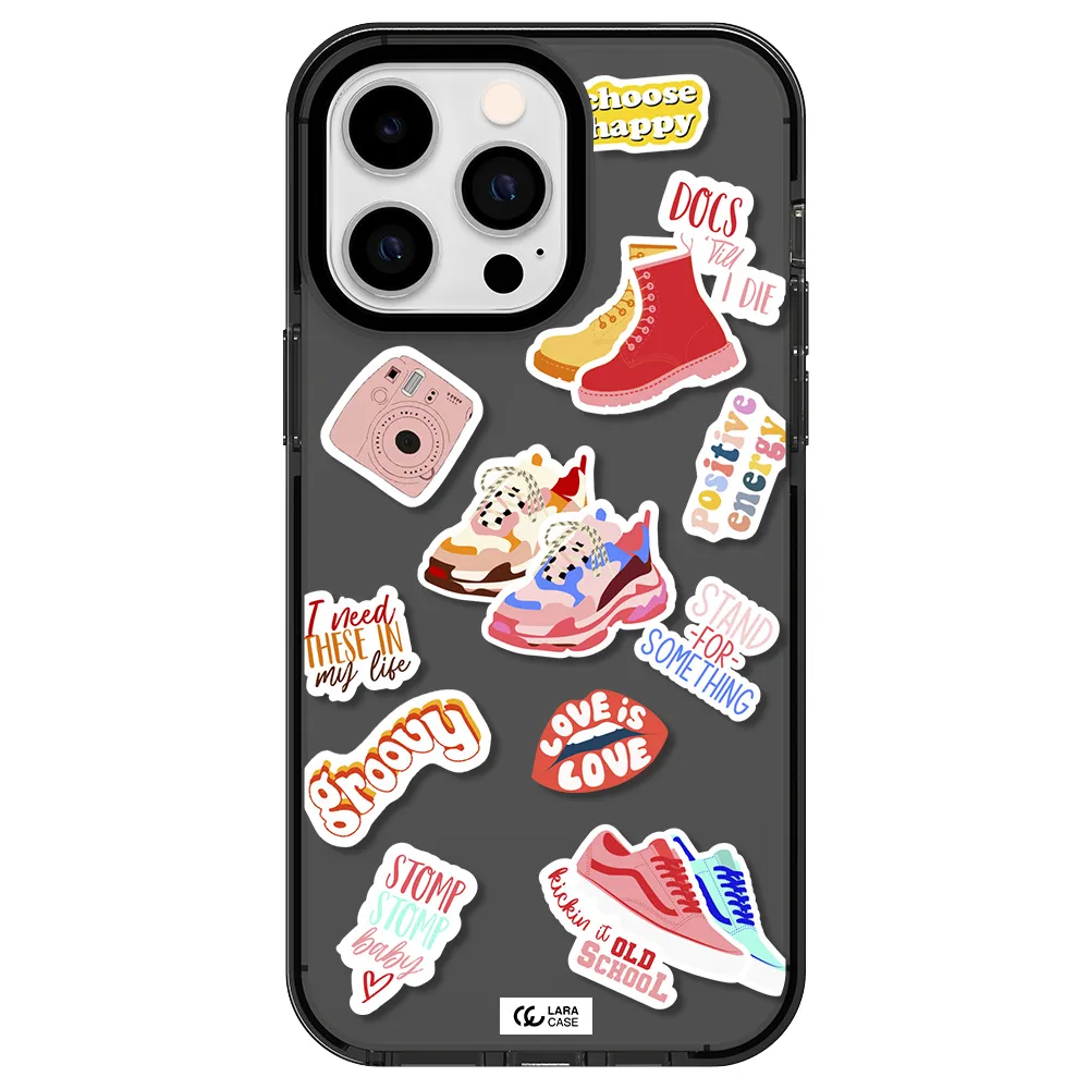 Positive Energy Apple iPhone 15 Pro Max impact Smoke Black Case