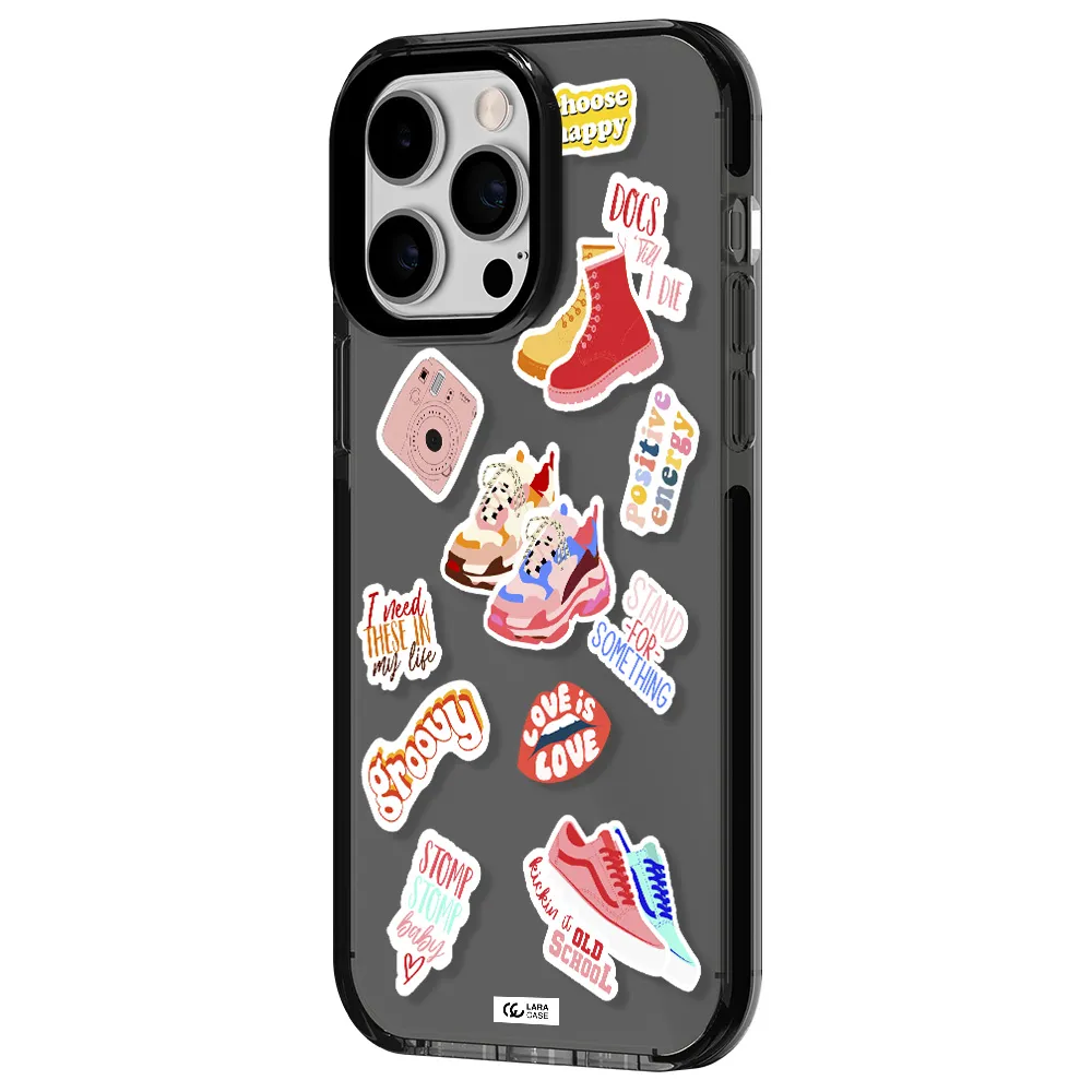 Positive Energy Apple iPhone 15 Pro Max impact Smoke Black Case