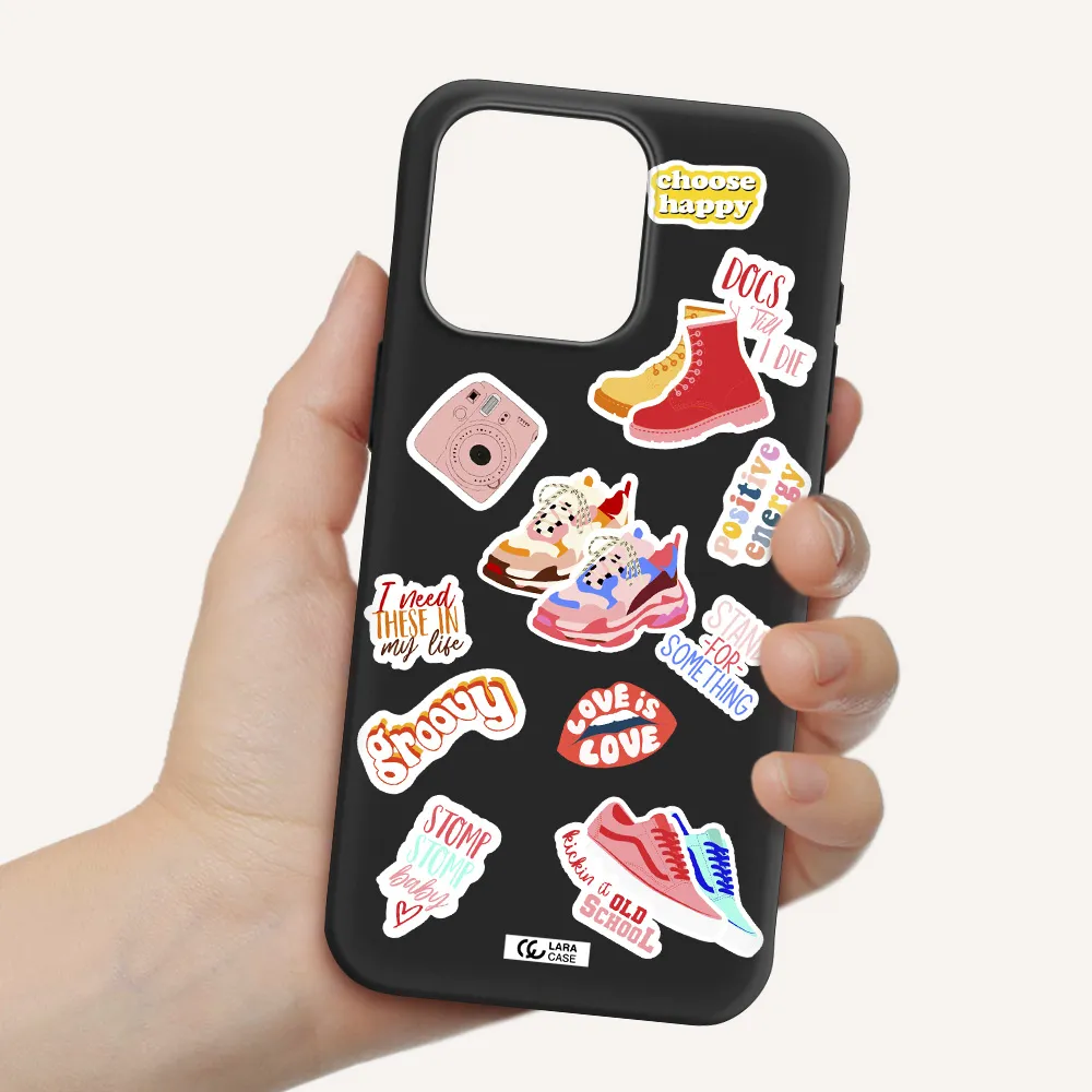 Positive Energy Apple Iphone 15 Pro max Silicone black Case