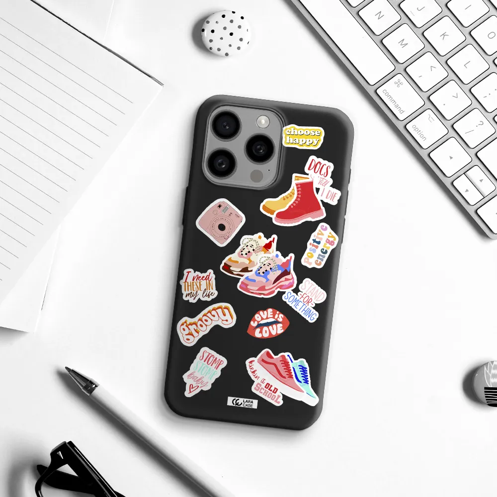 Positive Energy Apple Iphone 15 Pro max Silicone black Case